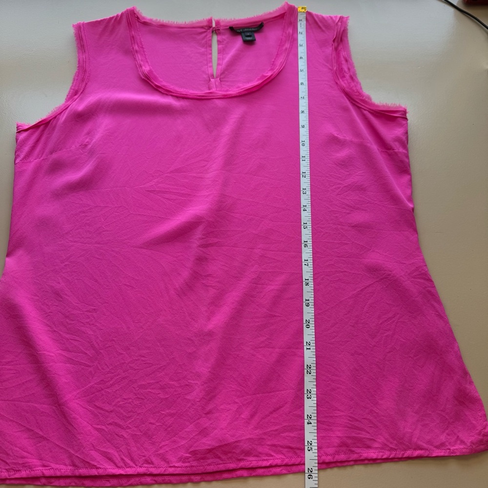 St John Silk Blend Sleeveless Blouse Top Pink Women’s Size 12 - Picture 10 of 13